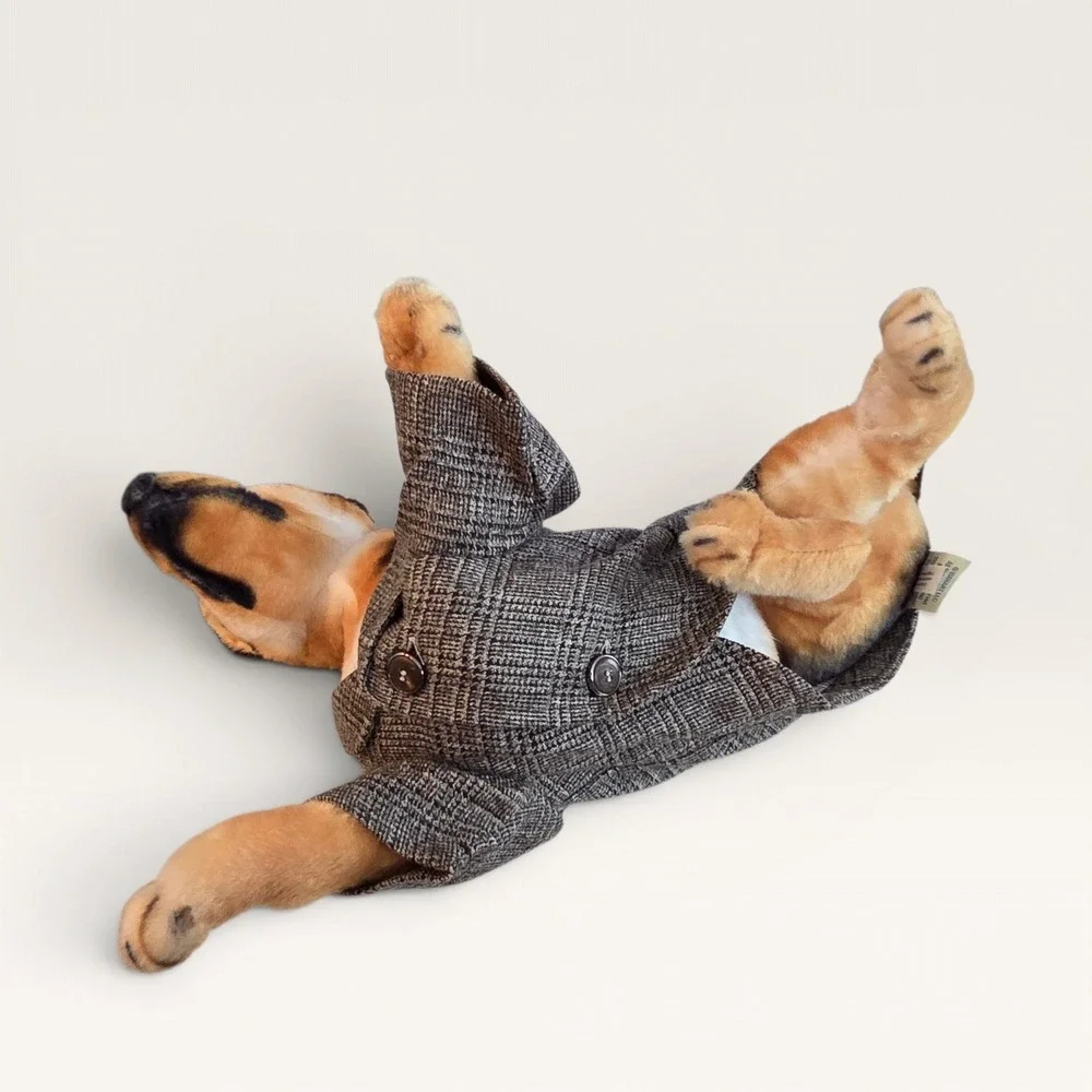 Plaid Dog Blazer Brown Grey Two‎ Button Pet Jacket Small